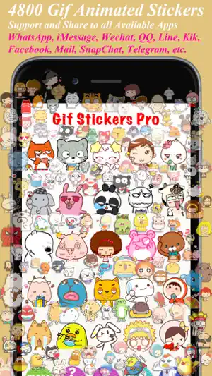 Gif Stickers Pro -4800 QQ,WeChat,Message动态贴图表情包